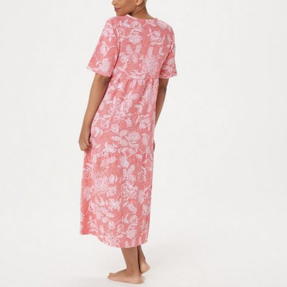 Stan Herman Stamped Floral Cotton Gown 1927 - Picture 2 of 2